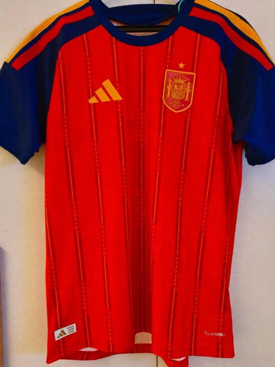 adidas Other - Spain National Team Home Soccer Jersey Red Climacool Blank Back